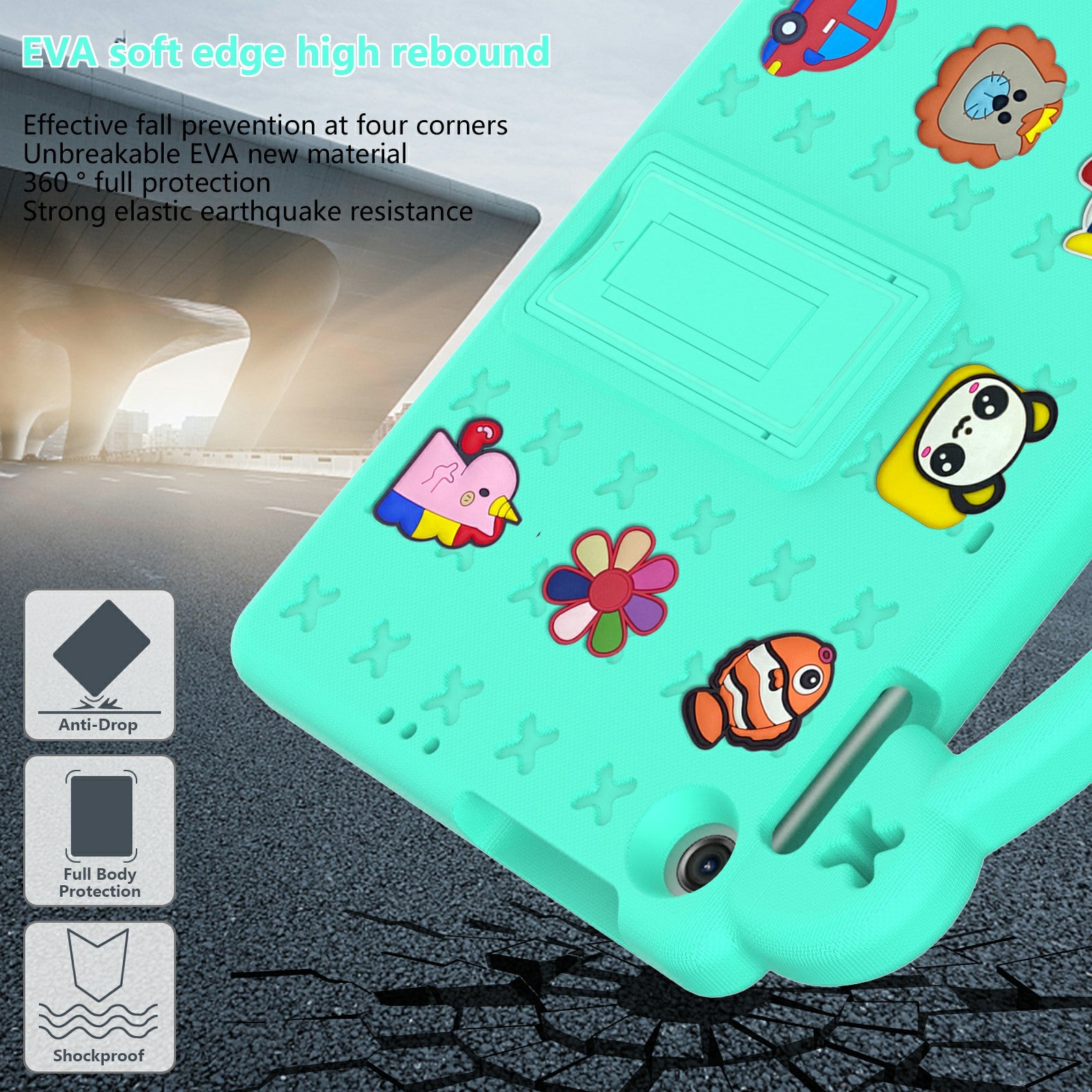 For Lenovo Tab M10 (Gen 3) Drop-proof EVA Protective Tablet Cover Anti-scratch Tablet Case with Kickstand For Lenovo Tab M10 (Gen 3) Drop-proof EVA Protective Tablet Cover Anti-scratch Tablet Case with Kickstand
